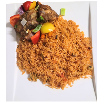Jollof Rice + Stew (Vegetarian)